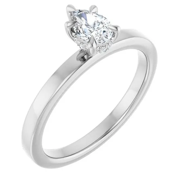 Claw-Prong Hidden Halo-Style Engagement Ring Natale Jewelers Sewell, NJ
