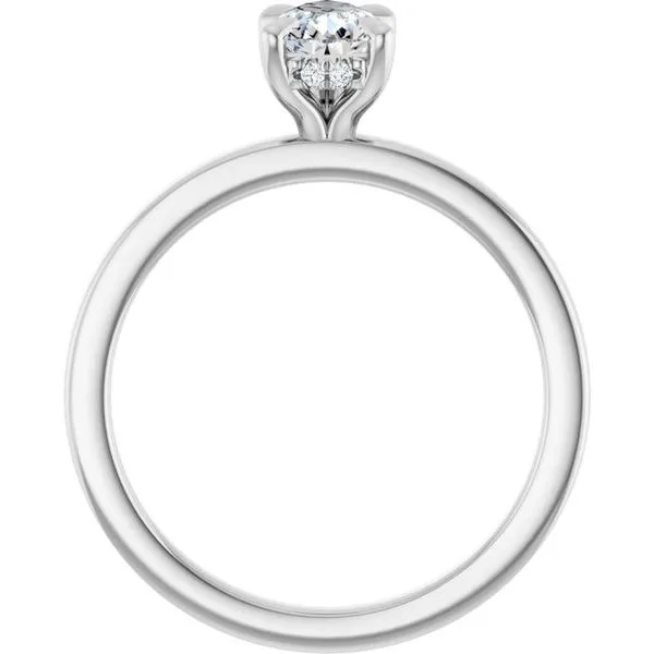 Claw-Prong Hidden Halo-Style Engagement Ring Image 2 Don's Jewelry & Design Washington, IA