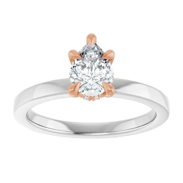 Claw-Prong Hidden Halo-Style Engagement Ring Image 3 Don's Jewelry & Design Washington, IA