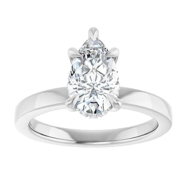 Claw-Prong Hidden Halo-Style Engagement Ring Image 3 Austin's Fine Diamonds & Jewelry Lyndhurst, NJ