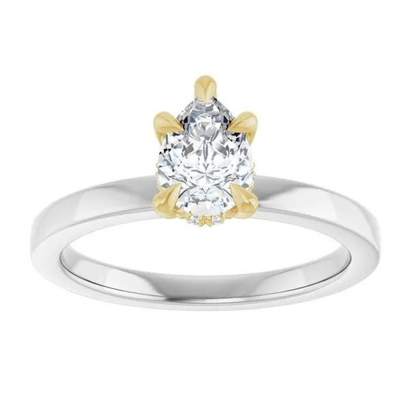 Claw-Prong Hidden Halo-Style Engagement Ring Image 3 Don's Jewelry & Design Washington, IA
