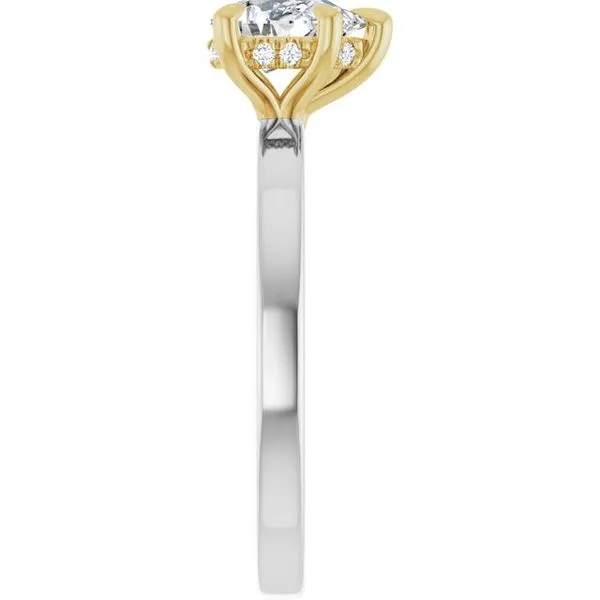 Claw-Prong Hidden Halo-Style Engagement Ring Image 4 Northwood Jewelers Northwood, OH