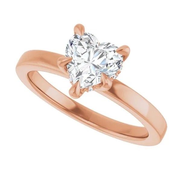 Claw-Prong Hidden Halo-Style Engagement Ring Image 5 Don's Jewelry & Design Washington, IA