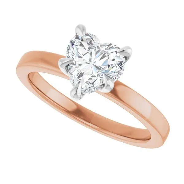 Claw-Prong Hidden Halo-Style Engagement Ring Image 5 Don's Jewelry & Design Washington, IA