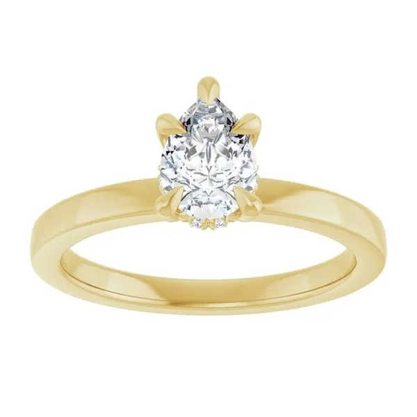 Claw-Prong Hidden Halo-Style Engagement Ring Image 3 JF Jones Jewelers Rochester, NY
