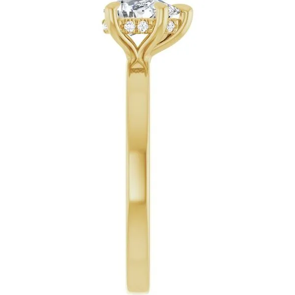 Claw-Prong Hidden Halo-Style Engagement Ring Image 4 The Jewelry Source El Segundo, CA