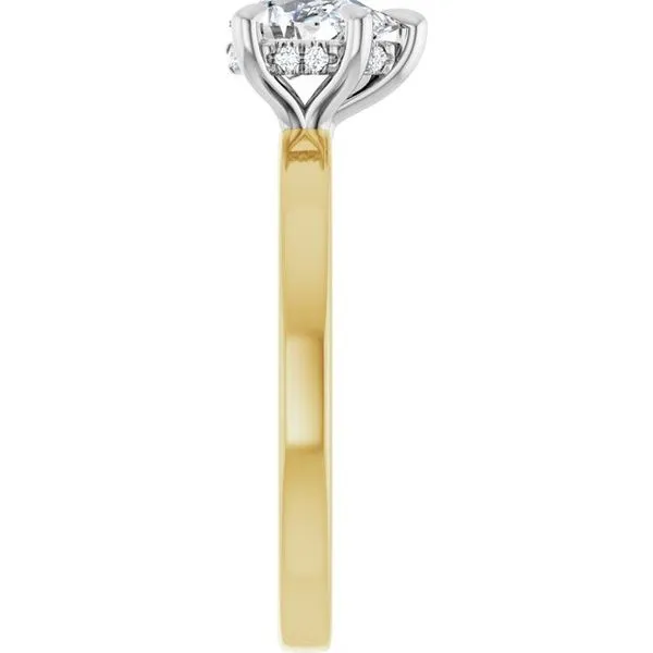 Claw-Prong Hidden Halo-Style Engagement Ring Image 4 Michael Szwed Jewelers Longmeadow, MA