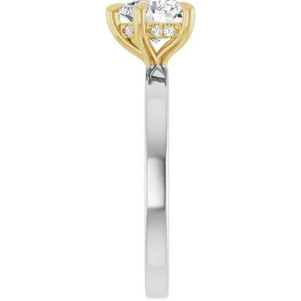 Claw-Prong Hidden Halo-Style Engagement Ring Image 4 Northwood Jewelers Northwood, OH