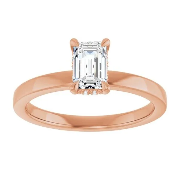 Claw-Prong Hidden Halo-Style Engagement Ring Image 3 Northwood Jewelers Northwood, OH