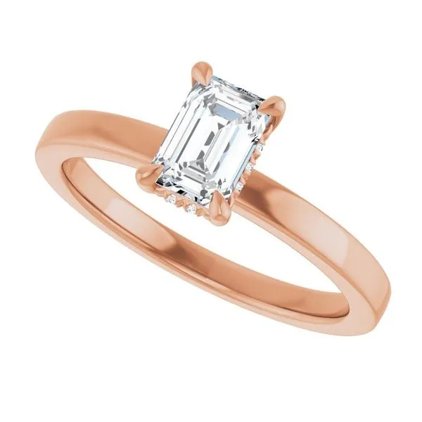 Claw-Prong Hidden Halo-Style Engagement Ring Image 5 Jimmy Smith Jewelers Decatur, AL