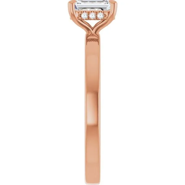 Claw-Prong Hidden Halo-Style Engagement Ring Image 4 Don's Jewelry & Design Washington, IA