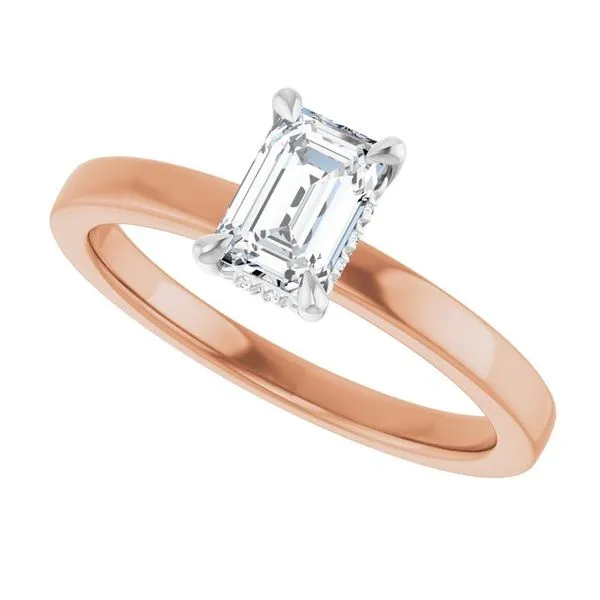 Claw-Prong Hidden Halo-Style Engagement Ring Image 5 Clater Jewelers Louisville, KY