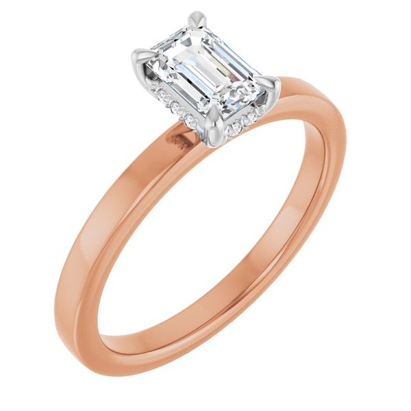 Claw-Prong Hidden Halo-Style Engagement Ring