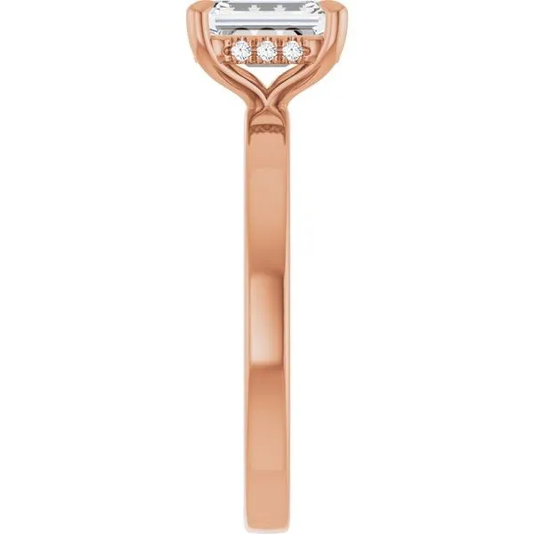 Claw-Prong Hidden Halo-Style Engagement Ring Image 4 Hudson Valley Goldsmith New Paltz, NY