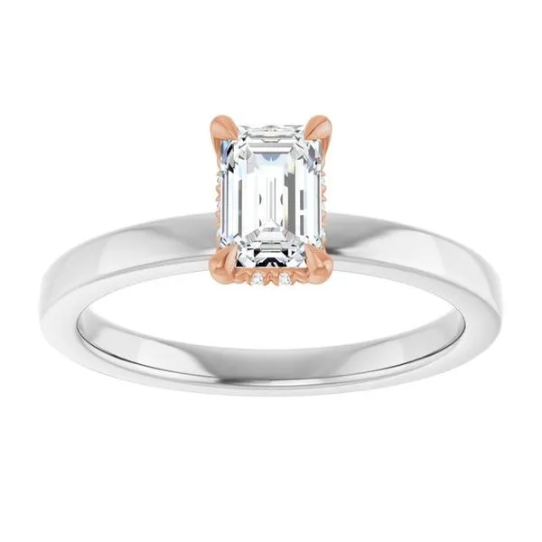 Claw-Prong Hidden Halo-Style Engagement Ring Image 3 JF Jones Jewelers Rochester, NY