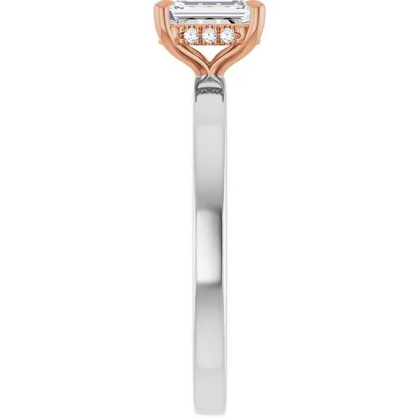 Claw-Prong Hidden Halo-Style Engagement Ring Image 4 Don's Jewelry & Design Washington, IA