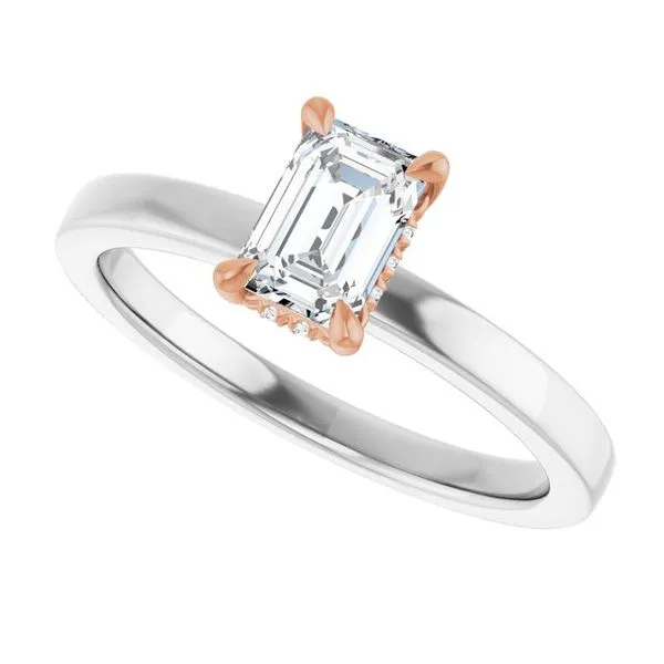 Claw-Prong Hidden Halo-Style Engagement Ring Image 5 Don's Jewelry & Design Washington, IA
