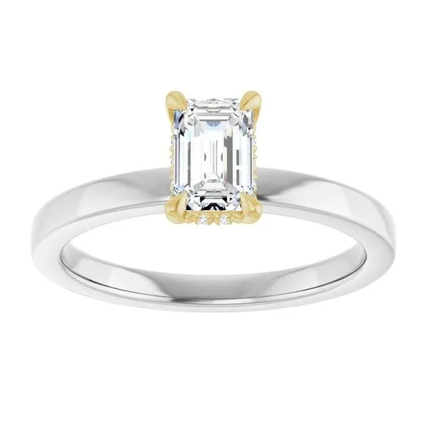 Claw-Prong Hidden Halo-Style Engagement Ring Image 3 J. West Jewelers Round Rock, TX