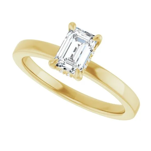 Claw-Prong Hidden Halo-Style Engagement Ring Image 5 The Jewelry Source El Segundo, CA