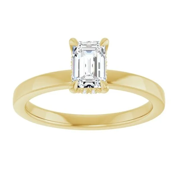 Claw-Prong Hidden Halo-Style Engagement Ring Image 3 Northwood Jewelers Northwood, OH