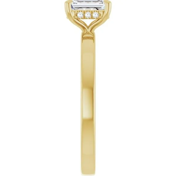 Claw-Prong Hidden Halo-Style Engagement Ring Image 4 Jimmy Smith Jewelers Decatur, AL