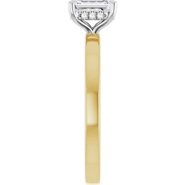 Claw-Prong Hidden Halo-Style Engagement Ring Image 4 Don's Jewelry & Design Washington, IA