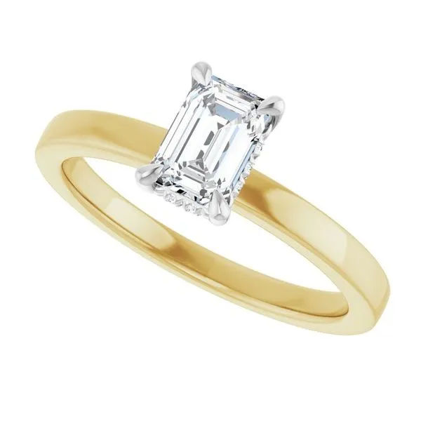 Claw-Prong Hidden Halo-Style Engagement Ring Image 5 Michael Szwed Jewelers Longmeadow, MA