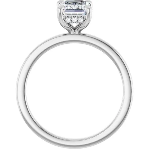 Claw-Prong Hidden Halo-Style Engagement Ring Image 2 Don's Jewelry & Design Washington, IA