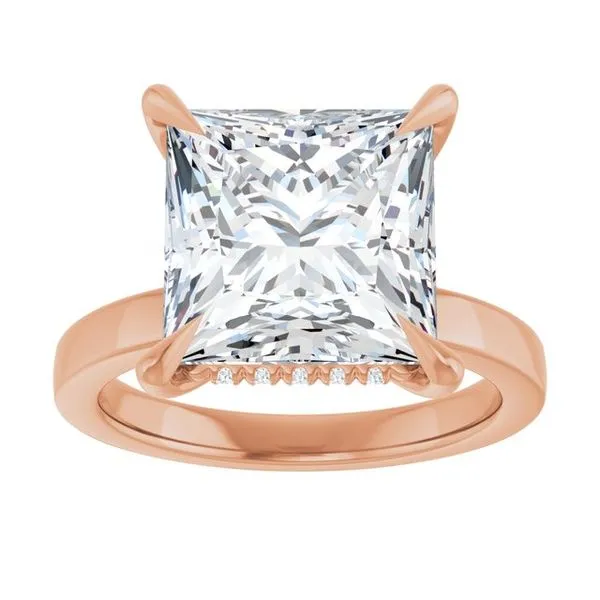 Claw-Prong Hidden Halo-Style Engagement Ring Image 3 The Jewelry Source El Segundo, CA