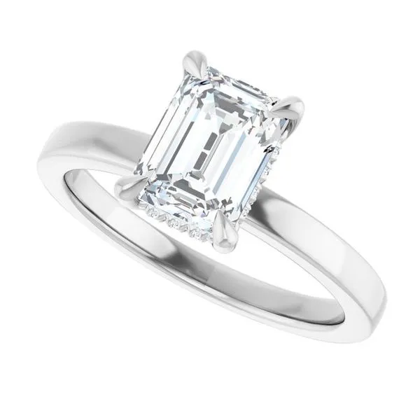 Claw-Prong Hidden Halo-Style Engagement Ring Image 5 Arezzo Jewelers Elmwood Park, IL