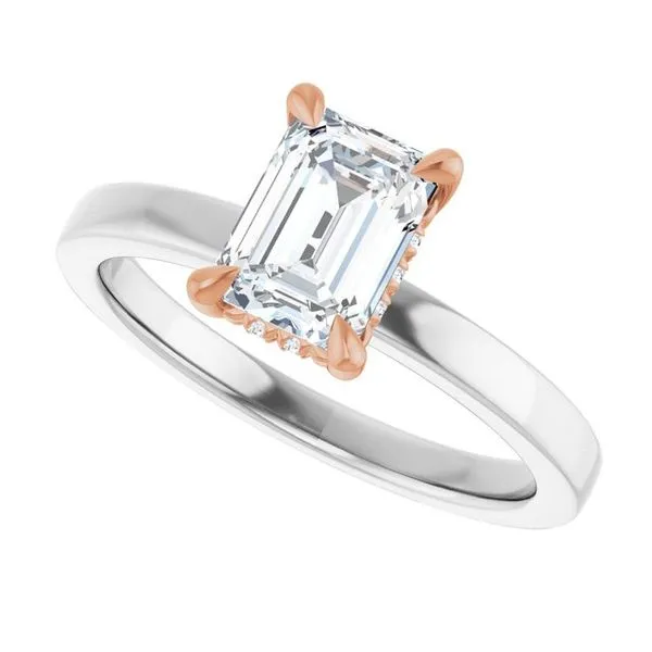 Claw-Prong Hidden Halo-Style Engagement Ring Image 5 Natale Jewelers Sewell, NJ