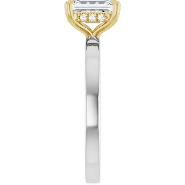 Claw-Prong Hidden Halo-Style Engagement Ring Image 4 Don's Jewelry & Design Washington, IA