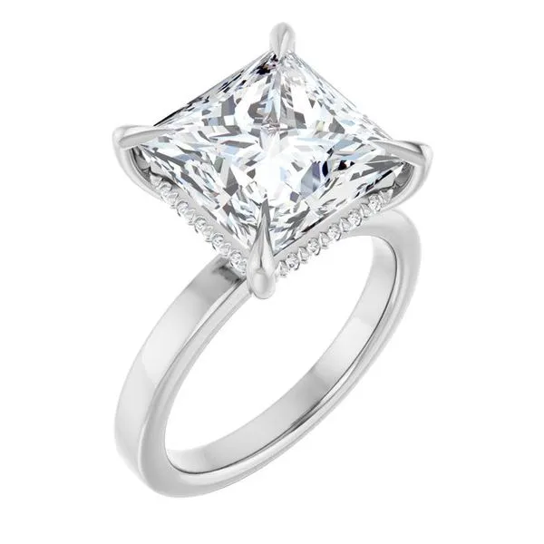 Claw-Prong Hidden Halo-Style Engagement Ring Clater Jewelers Louisville, KY