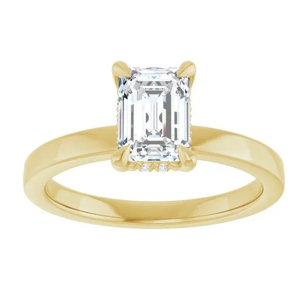 Claw-Prong Hidden Halo-Style Engagement Ring Image 3 Northwood Jewelers Northwood, OH