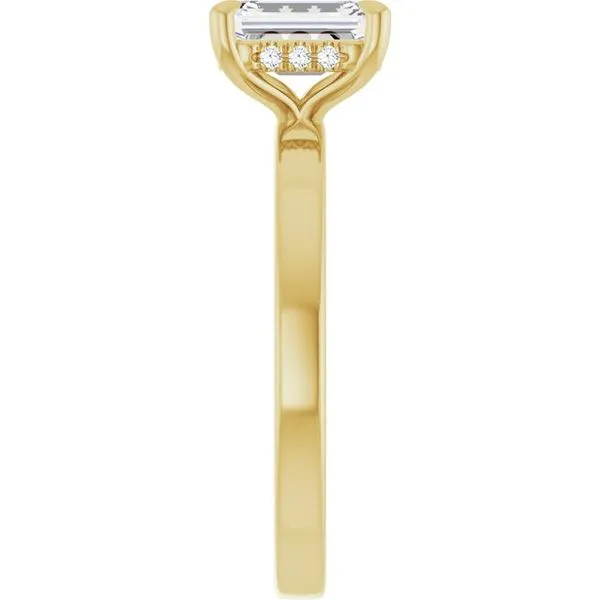 Claw-Prong Hidden Halo-Style Engagement Ring Image 4 Jimmy Smith Jewelers Decatur, AL