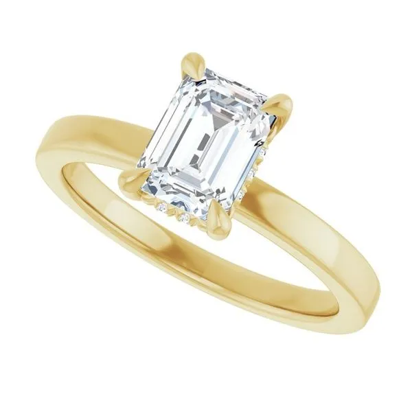 Claw-Prong Hidden Halo-Style Engagement Ring Image 5 Paul James Jewelers Angels Camp, CA