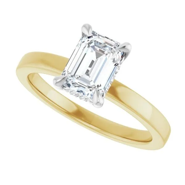 Claw-Prong Hidden Halo-Style Engagement Ring Image 5 J. West Jewelers Round Rock, TX