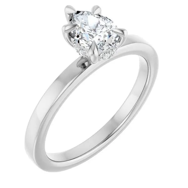 Claw-Prong Hidden Halo-Style Engagement Ring Jimmy Smith Jewelers Decatur, AL