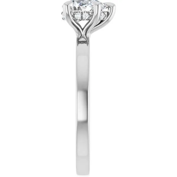 Claw-Prong Hidden Halo-Style Engagement Ring Image 4 Don's Jewelry & Design Washington, IA