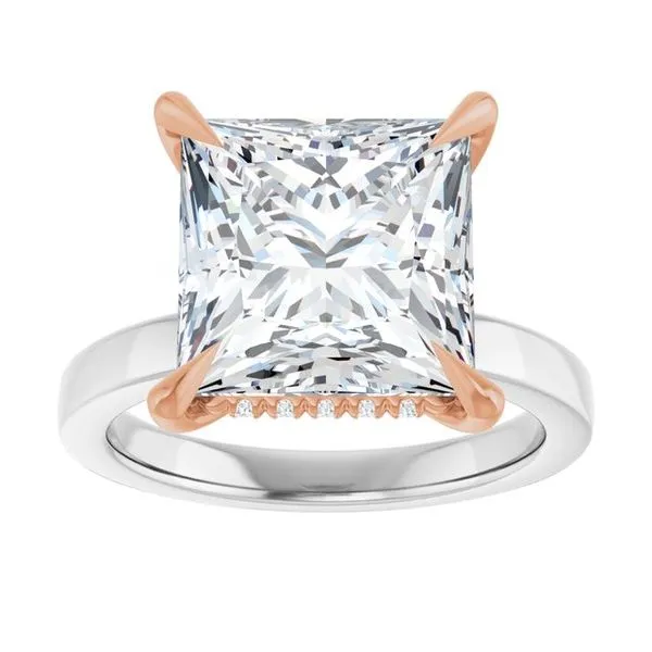 Claw-Prong Hidden Halo-Style Engagement Ring Image 3 Don's Jewelry & Design Washington, IA