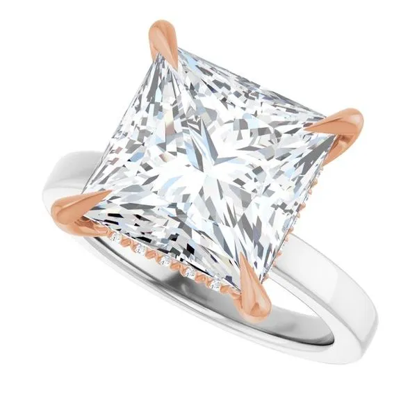 Claw-Prong Hidden Halo-Style Engagement Ring Image 5 Don's Jewelry & Design Washington, IA