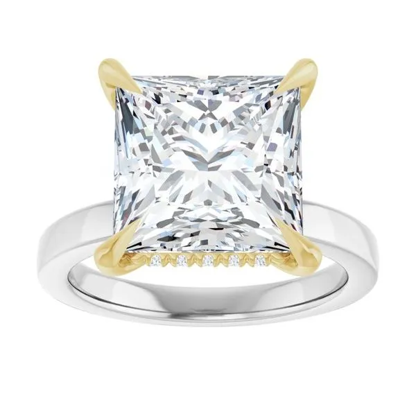 Claw-Prong Hidden Halo-Style Engagement Ring Image 3 Austin's Fine Diamonds & Jewelry Lyndhurst, NJ