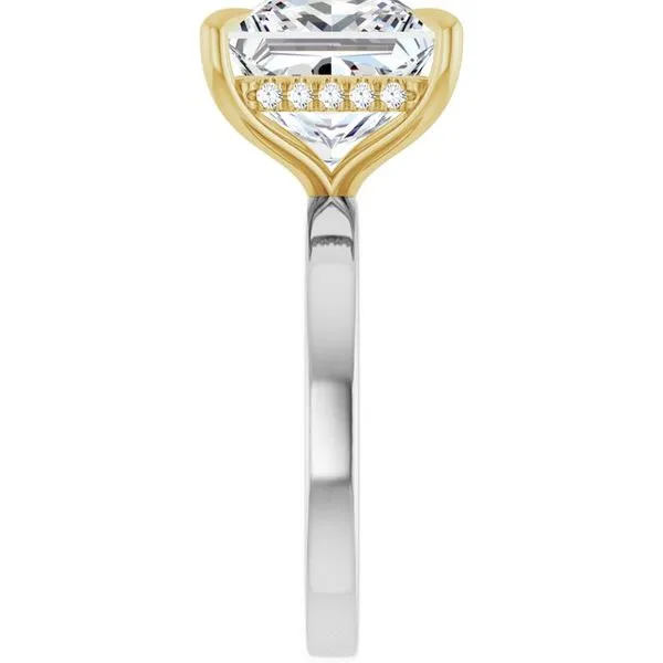 Claw-Prong Hidden Halo-Style Engagement Ring Image 4 Michael Szwed Jewelers Longmeadow, MA