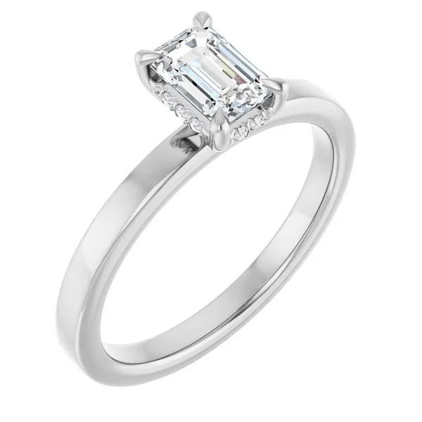 Claw-Prong Hidden Halo-Style Engagement Ring Paul James Jewelers Angels Camp, CA