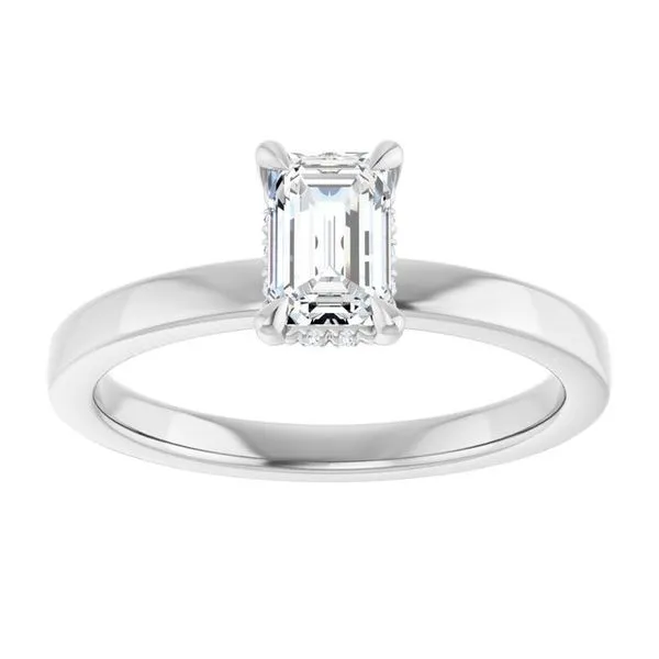 Claw-Prong Hidden Halo-Style Engagement Ring Image 3 Austin's Fine Diamonds & Jewelry Lyndhurst, NJ