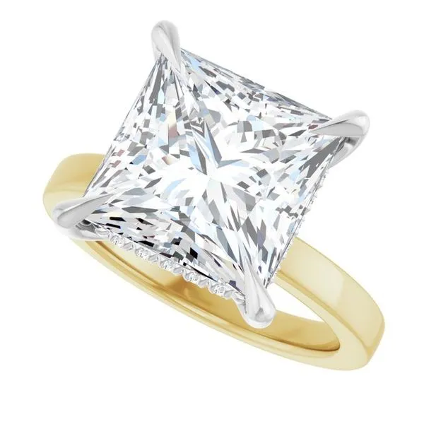 Claw-Prong Hidden Halo-Style Engagement Ring Image 5 J. West Jewelers Round Rock, TX