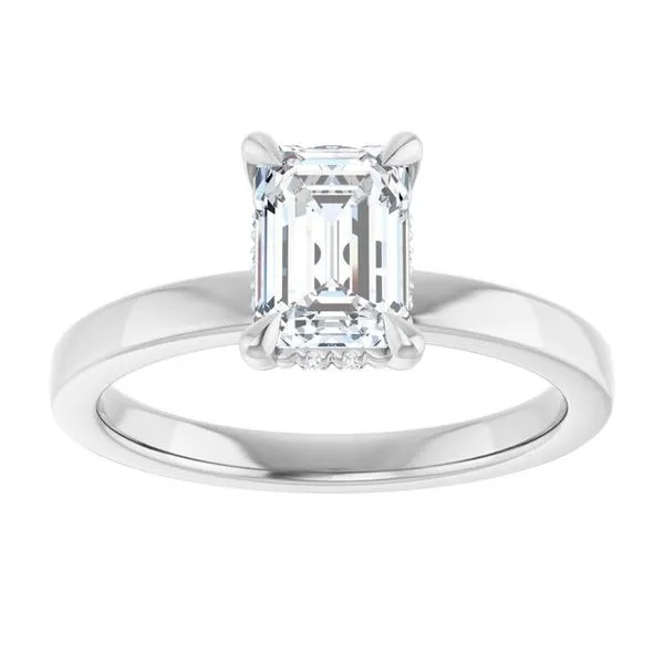 Claw-Prong Hidden Halo-Style Engagement Ring Image 3 Arezzo Jewelers Elmwood Park, IL