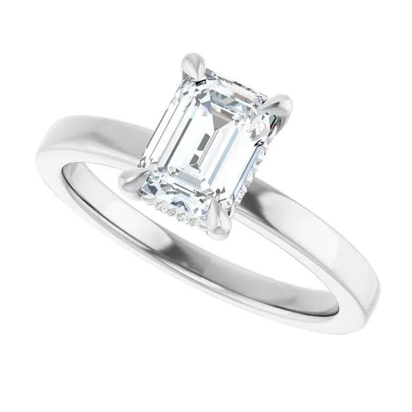 Claw-Prong Hidden Halo-Style Engagement Ring Image 5 Morin Jewelers Southbridge, MA