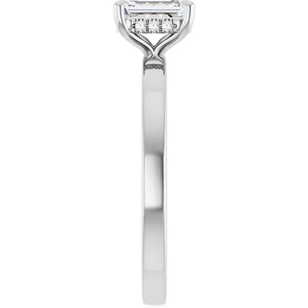 Claw-Prong Hidden Halo-Style Engagement Ring Image 4 Vulcan's Forge LLC KANSAS CITY, MO