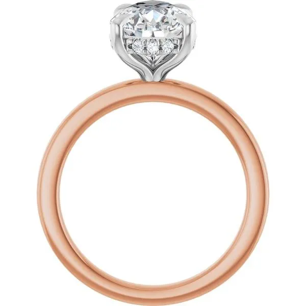 Claw-Prong Hidden Halo-Style Engagement Ring Image 2 Northwood Jewelers Northwood, OH